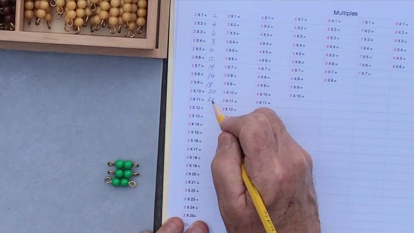 Multiples of Numbers #6 - Table A